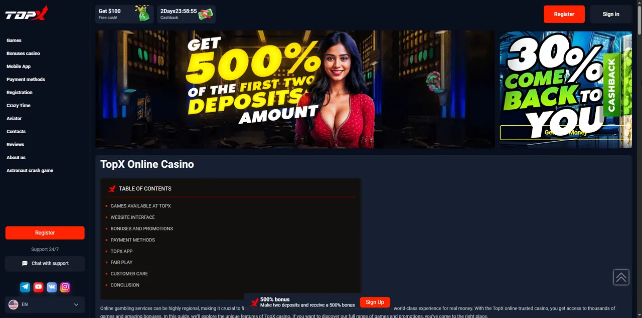TopX Casino 2026 – Honest Review & Player Guide Casino
